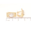 Серьги Xuping Позолота 18K английский замок Резной узор с фианитами фото №2 Серьги Xuping Позолота 18K английский замок Резной узор с фианитами фото №2