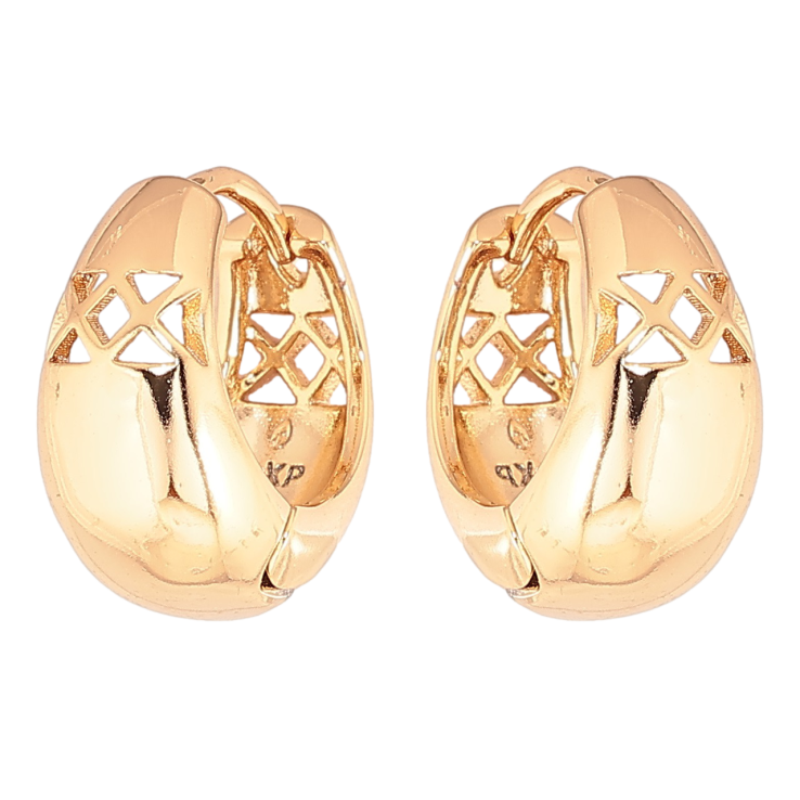 Серьги Xuping Позолота 18K колечки Резной узор фото №17 Серьги Xuping Позолота 18K колечки Резной узор фото №17