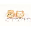 Серьги Xuping Позолота 18K колечки Резной узор фото №2 Серьги Xuping Позолота 18K колечки Резной узор фото №2