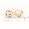 Серьги Xuping Позолота 18K колечки Узор с черно-белой эмалью фото №2 Серьги Xuping Позолота 18K колечки Узор с черно-белой эмалью фото №2
