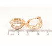 Сережки Xuping Позолота 18K колечка «Доріжки цирконію» фото №2
