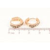 Серьги Xuping Позолота 18K колечки Узор черной эмалью фото №2 Серьги Xuping Позолота 18K колечки Узор черной эмалью фото №2