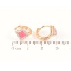 Серьги Xuping Позолота 18K колечки Розовые эмалевые ромбы в обрамлении циркония фото №2 Серьги Xuping Позолота 18K колечки Розовые эмалевые ромбы в обрамлении циркония фото №2