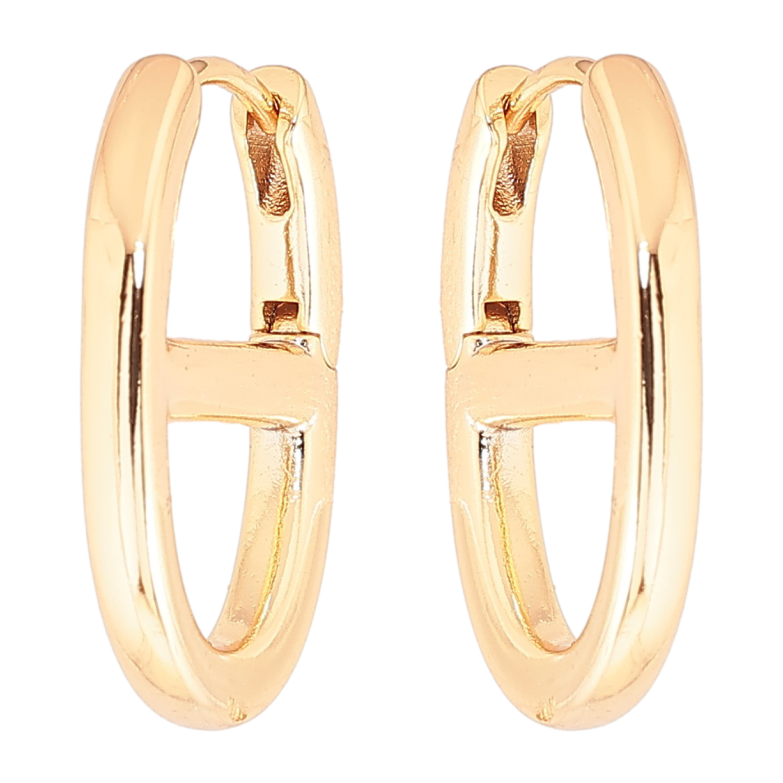 Серьги Xuping Позолота 18K колечки Декоративные овалы фото №2 Серьги Xuping Позолота 18K колечки Декоративные овалы фото №2