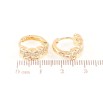 Серьги Xuping Позолота 18K колечки Узор с дорожкой циркония фото №2 Серьги Xuping Позолота 18K колечки Узор с дорожкой циркония фото №2