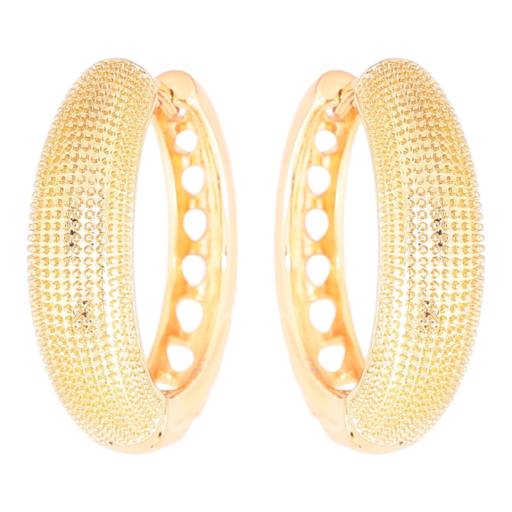 Серьги Xuping Позолота 18K колечки Декоративный узор фото №19 Серьги Xuping Позолота 18K колечки Декоративный узор фото №19
