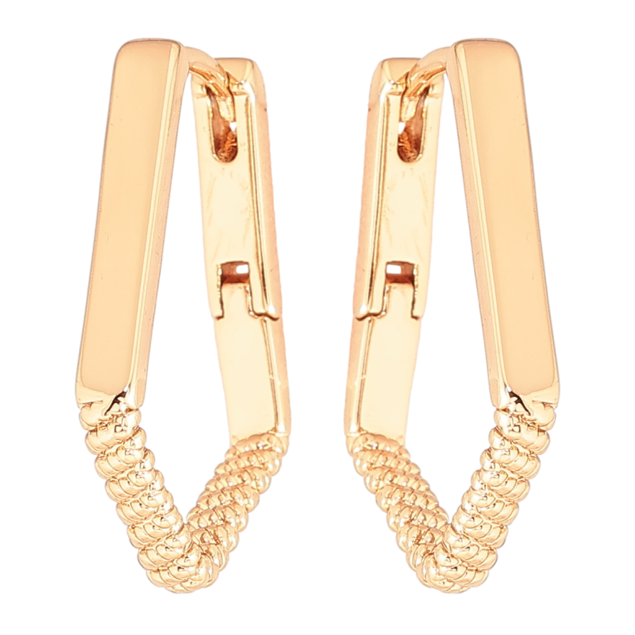 Серьги Xuping Позолота 18K колечки Декоративный узор фото №1