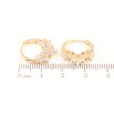 Серьги Xuping Позолота 18K колечки Боковой узор с кристальными цветочками фото №2 Серьги Xuping Позолота 18K колечки Боковой узор с кристальными цветочками фото №2