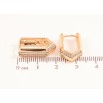 Серьги Xuping Позолота 18K колечки Узор с дорожками циркония фото №2