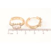 Серьги Xuping Позолота 18K колечки Узор с цирконием и фианитами фото №2 Серьги Xuping Позолота 18K колечки Узор с цирконием и фианитами фото №2