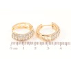 Серьги Xuping Позолота 18K колечки Инкрустация цирконием фото №2 Серьги Xuping Позолота 18K колечки Инкрустация цирконием фото №2