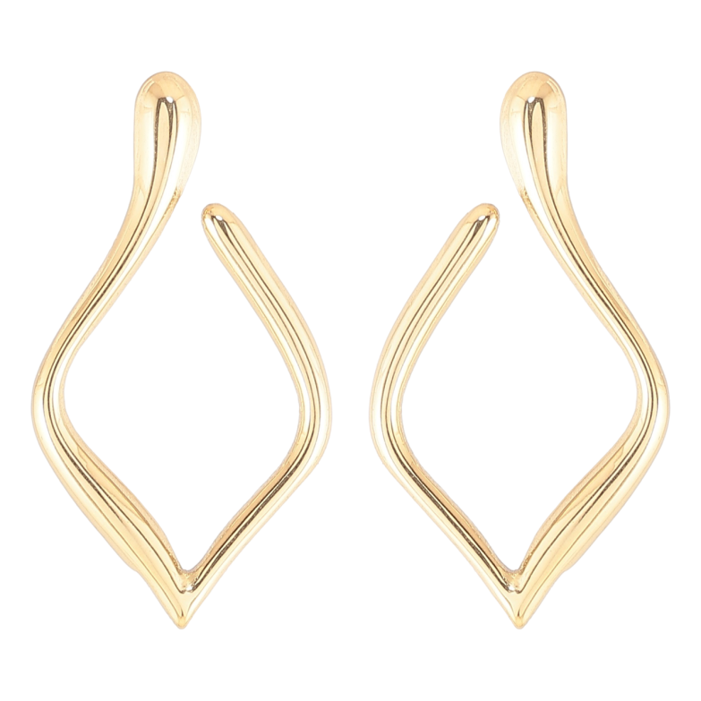 Сережки Xuping TTM Stainless Steel колір 14К пусети «Грація» фото №1 Сережки Xuping TTM Stainless Steel колір 14К пусети «Грація» фото №1