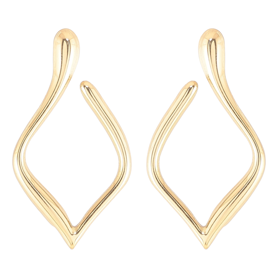 Серьги Xuping TTM Stainless Steel цвет 14К пусеты Грация фото №1 Серьги Xuping TTM Stainless Steel цвет 14К пусеты Грация фото №1
