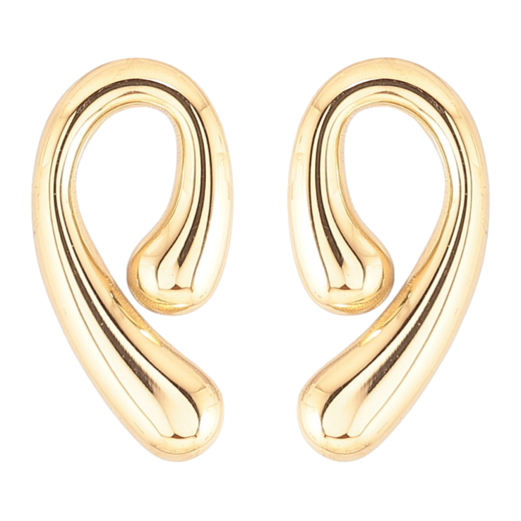 Серьги Xuping TTM Stainless Steel цвет 14К пусеты Декоративные петельки фото №21 Серьги Xuping TTM Stainless Steel цвет 14К пусеты Декоративные петельки фото №21