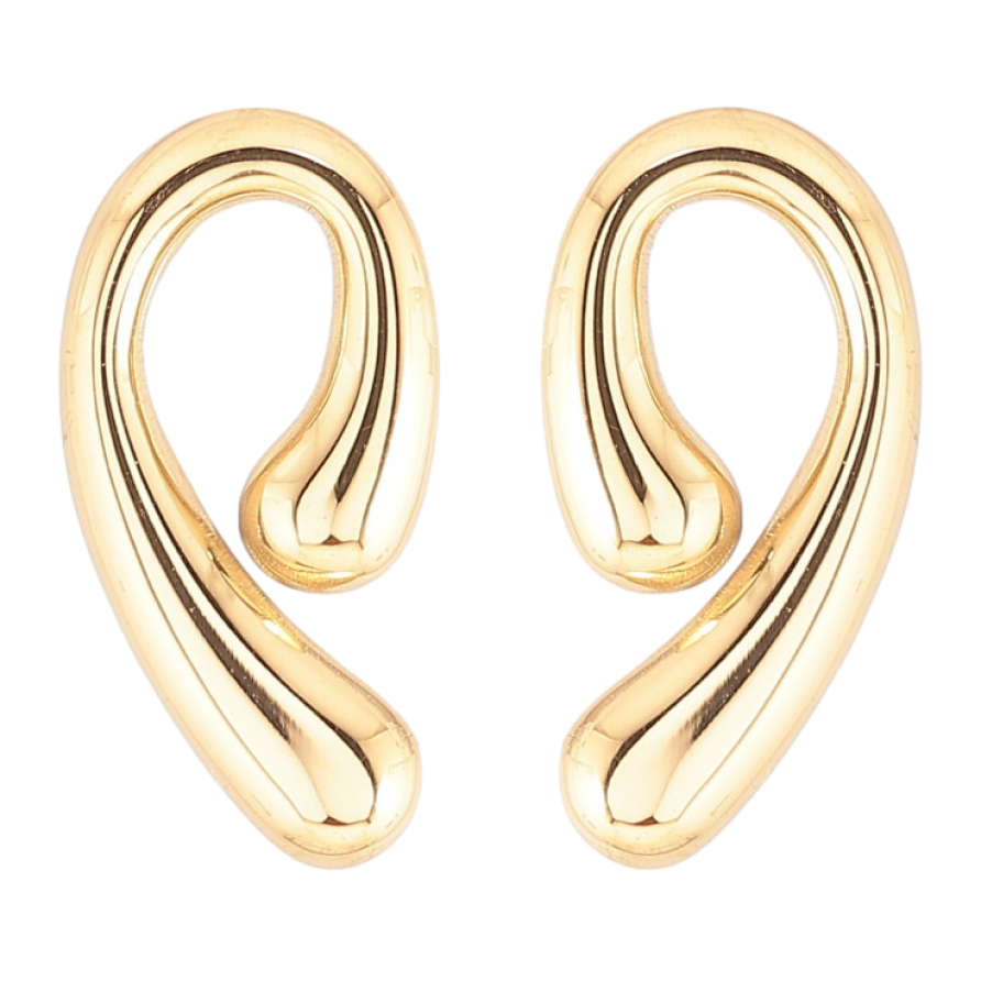 Серьги Xuping TTM Stainless Steel цвет 14К пусеты Декоративные петельки фото №1 Серьги Xuping TTM Stainless Steel цвет 14К пусеты Декоративные петельки фото №1
