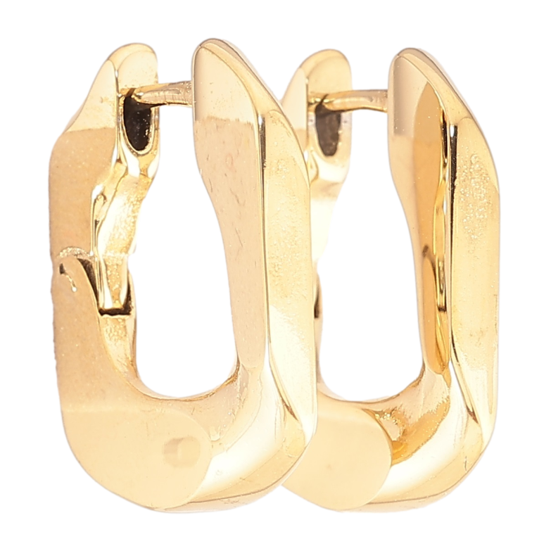 Сережки Xuping TTM Stainless Steel колір 14К колечка «Декоративні» фото №2 Сережки Xuping TTM Stainless Steel колір 14К колечка «Декоративні» фото №2