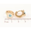 Серьги Xuping TTM Stainless Steel цвет 14К колечки Сердечки с белой эмалью и голубыми кристаллами фото №2 Серьги Xuping TTM Stainless Steel цвет 14К колечки Сердечки с белой эмалью и голубыми кристаллами фото №2