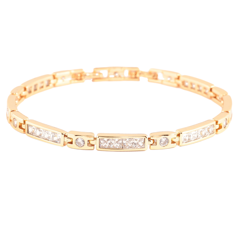 Браслет Xuping Позолота 18K ««Доріжка фіанітів» довжина з доп. замком 18,19.5см х 4мм фото №19