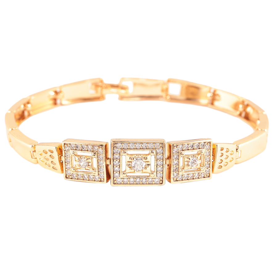 Браслет Xuping Позолота 18K «Інкрустація цирконієм» довжина 19см х 5мм фото №1 Браслет Xuping Позолота 18K «Інкрустація цирконієм» довжина 19см х 5мм фото №1