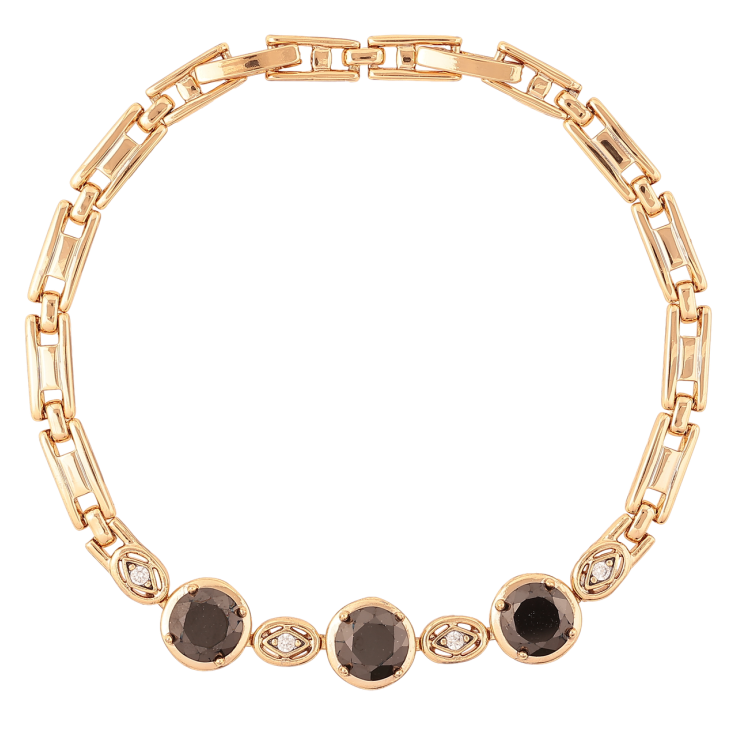 Браслет Xuping Позолота 18K Черные фианиты длинна с доп. замком 17,19.5см х 4мм фото №22 Браслет Xuping Позолота 18K Черные фианиты длинна с доп. замком 17,19.5см х 4мм фото №22