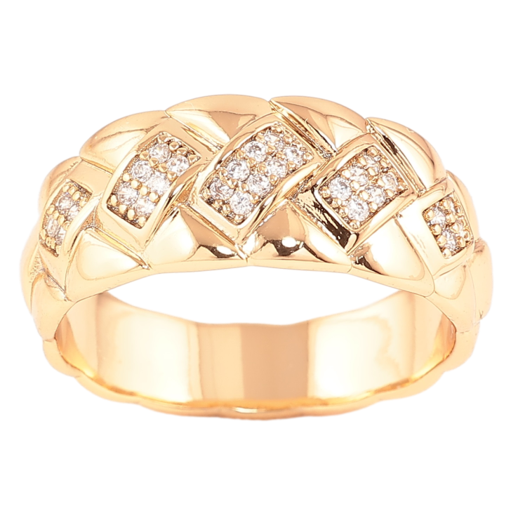 Каблучка Xuping Позолота 18K «Візерунок з цирконієм» фото №21 Каблучка Xuping Позолота 18K «Візерунок з цирконієм» фото №21