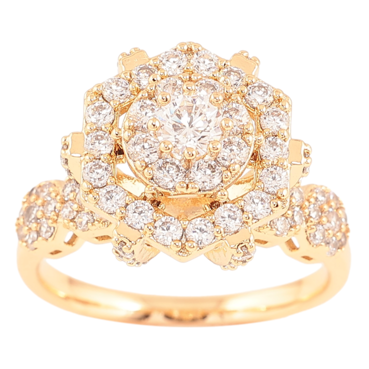 Каблучка Xuping Позолота 18K «Інкрустація цирконієм» фото №10 Каблучка Xuping Позолота 18K «Інкрустація цирконієм» фото №10
