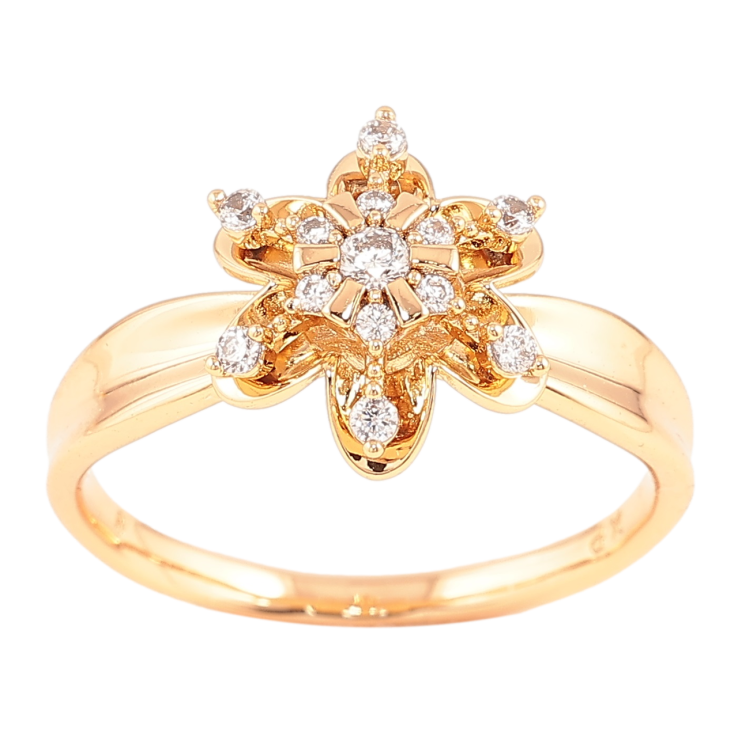 Каблучка Xuping Позолота 18K «Квітка з цирконієм» фото №9 Каблучка Xuping Позолота 18K «Квітка з цирконієм» фото №9