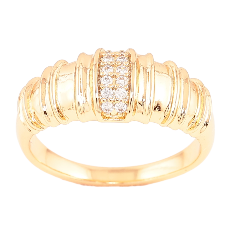 Каблучка Xuping Позолота 18K «Візерунок з цирконієм» фото №8 Каблучка Xuping Позолота 18K «Візерунок з цирконієм» фото №8