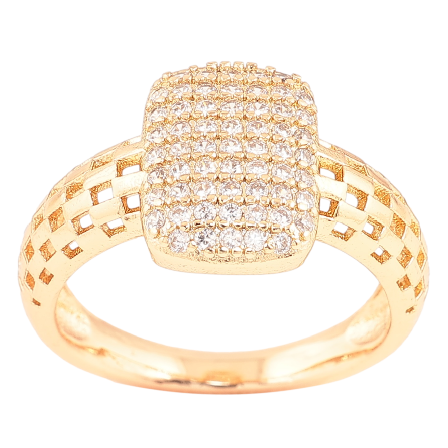 Кольцо Xuping Позолота 18K Инкрустация цирконием фото №1
