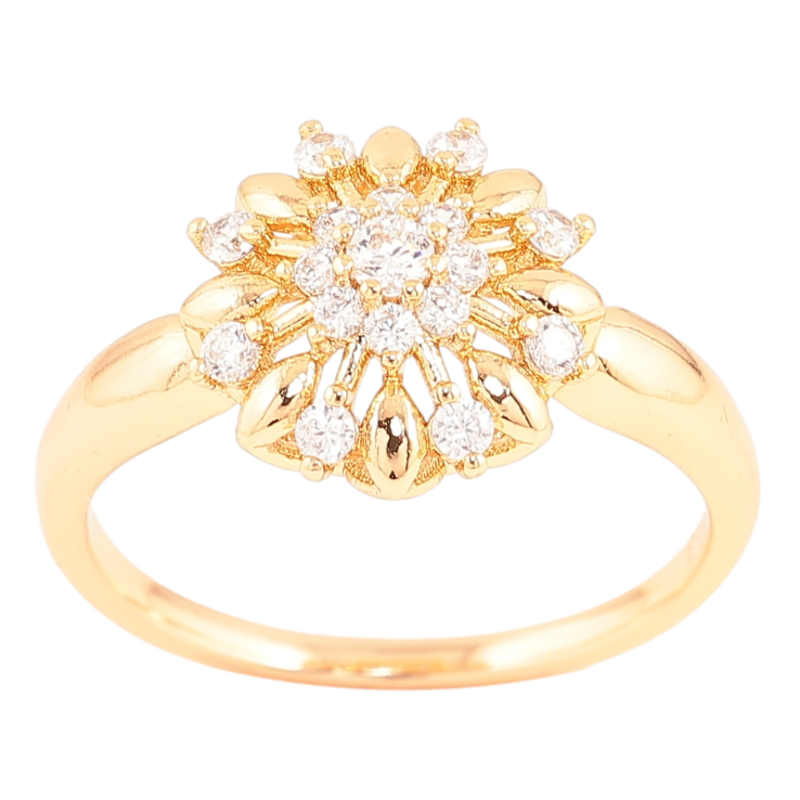 Каблучка Xuping Позолота 18K «Квітка з цирконієм» фото №13 Каблучка Xuping Позолота 18K «Квітка з цирконієм» фото №13