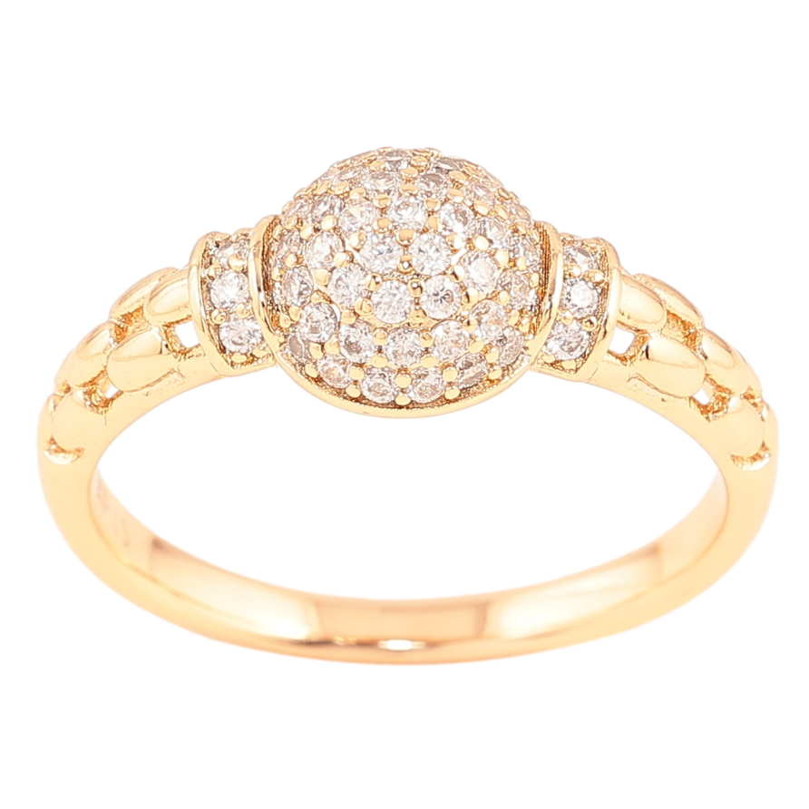 Каблучка Xuping Позолота 18K «Візерунок з інкрустацією цирконієм» фото №1 Каблучка Xuping Позолота 18K «Візерунок з інкрустацією цирконієм» фото №1
