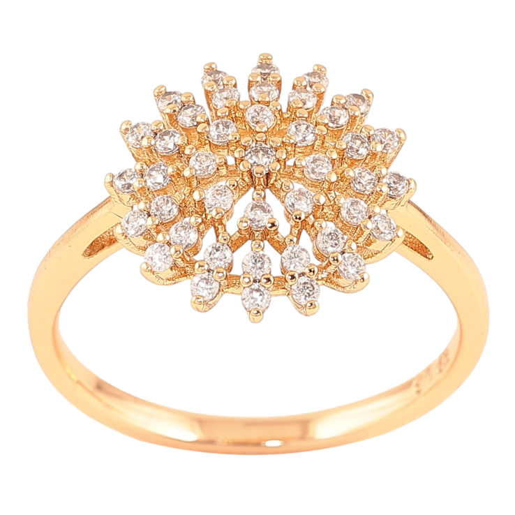 Каблучка Xuping Позолота 18K «Квітка з інкрустацією цирконієм» фото №11 Каблучка Xuping Позолота 18K «Квітка з інкрустацією цирконієм» фото №11