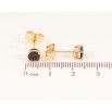 Серьги Xuping M&L Цвет 18K пусеты Черные фианиты в 4-х крапановой оправе ø 5мм фото №2 Серьги Xuping M&L Цвет 18K пусеты Черные фианиты в 4-х крапановой оправе ø 5мм фото №2