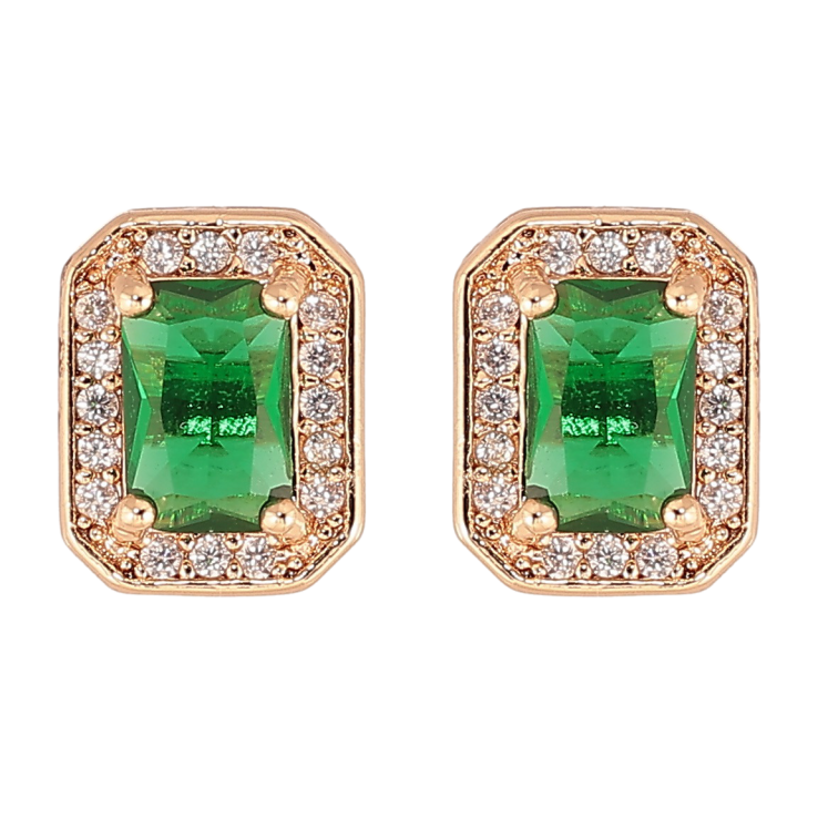 Серьги Xuping M&L Цвет 18K пусеты Зеленые фианиты в обрамлении циркония фото №17 Серьги Xuping M&L Цвет 18K пусеты Зеленые фианиты в обрамлении циркония фото №17