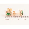 Серьги Xuping M&L Цвет 18K пусеты Зеленые фианиты в обрамлении циркония фото №2