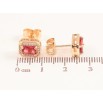 Серьги Xuping M&L Цвет 18K пусеты Малиновые фианиты в обрамлении циркония фото №2 Серьги Xuping M&L Цвет 18K пусеты Малиновые фианиты в обрамлении циркония фото №2