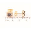 Серьги Xuping M&L Цвет 18K пусеты Черные фианиты в обрамлении циркония фото №2 Серьги Xuping M&L Цвет 18K пусеты Черные фианиты в обрамлении циркония фото №2