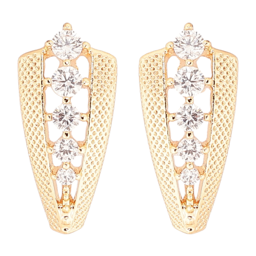 Серьги Xuping M&L Цвет 18K пусеты Декоративный узор с фианитами фото №1 Серьги Xuping M&L Цвет 18K пусеты Декоративный узор с фианитами фото №1