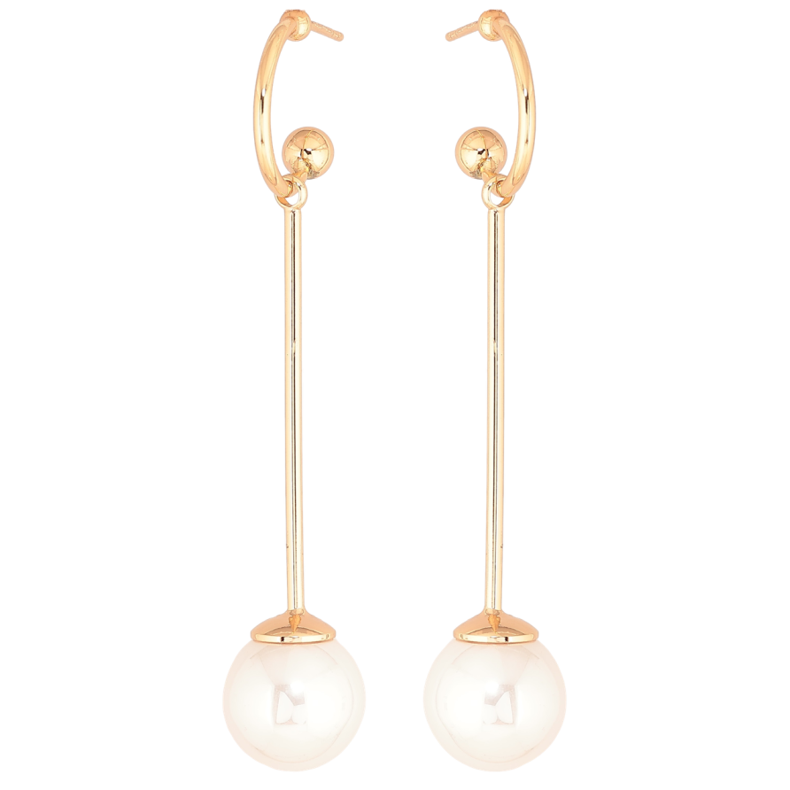 Серьги Xuping M&L Цвет 18K пусеты Жемчужные подвески ø 14мм фото №1 Серьги Xuping M&L Цвет 18K пусеты Жемчужные подвески ø 14мм фото №1