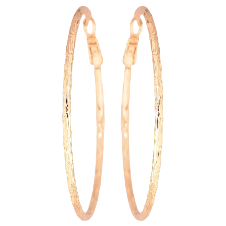 Серьги Xuping M&L Цвет 18K кольца (конго) Декоративный узор ø 5.5см фото №2