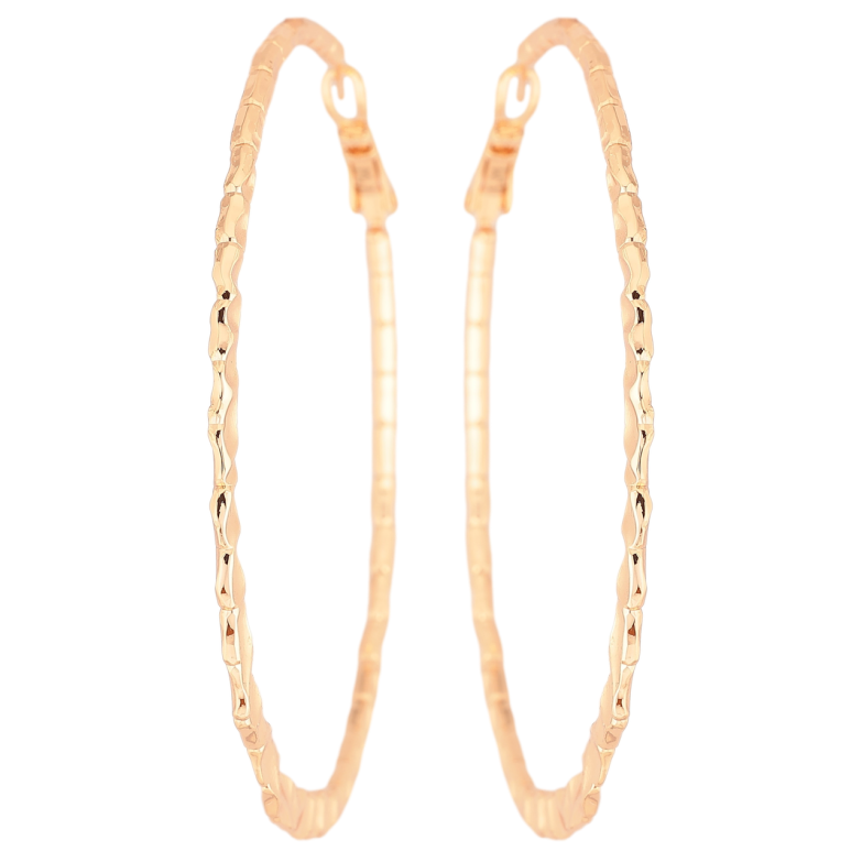 Серьги Xuping M&L Цвет 18K кольца (конго) Декоративный узор ø 6см фото №7