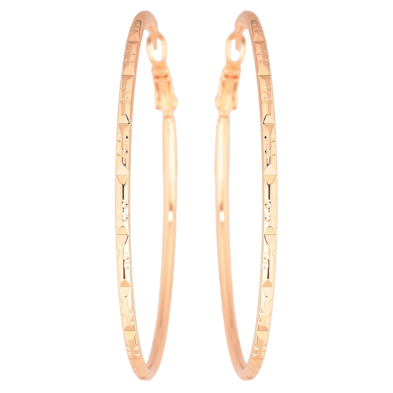 Сережки Xuping M&L Колір 18K кільця (конго) «Декоративний візерунок» ø 5.8см фото №7 Сережки Xuping M&L Колір 18K кільця (конго) «Декоративний візерунок» ø 5.8см фото №7