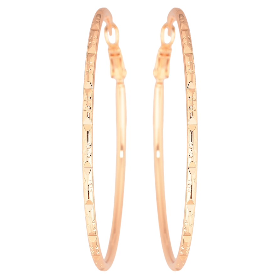 Серьги Xuping M&L Цвет 18K кольца (конго) Декоративный узор ø 5.8см фото №1 Серьги Xuping M&L Цвет 18K кольца (конго) Декоративный узор ø 5.8см фото №1