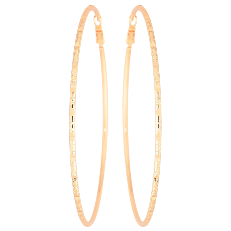 Сережки Xuping M&L Колір 18K кільця (конго) «Декоративний візерунок» ø 8.5см фото №4