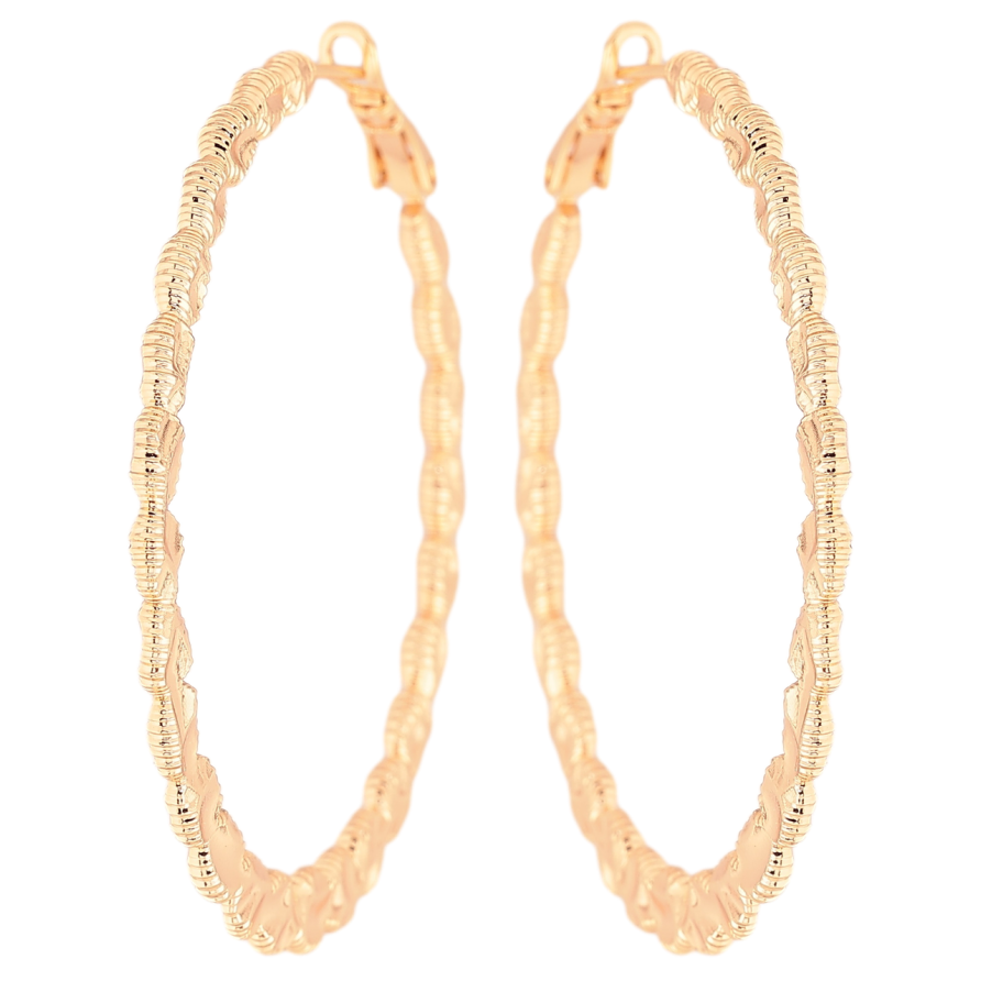Серьги Xuping M&L Цвет 18K кольца (конго) Декоративный узор ø 5см фото №1 Серьги Xuping M&L Цвет 18K кольца (конго) Декоративный узор ø 5см фото №1