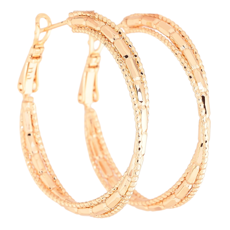 Серьги Xuping M&L Цвет 18K кольца (конго) Декоративный узор ø 3.7см фото №23 Серьги Xuping M&L Цвет 18K кольца (конго) Декоративный узор ø 3.7см фото №23