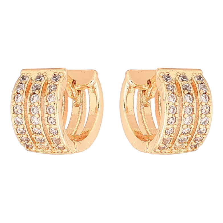 Сережки Xuping M&L Колір 18K колечка «Доріжки цирконію» фото №24 Сережки Xuping M&L Колір 18K колечка «Доріжки цирконію» фото №24