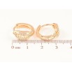 Сережки Xuping M&L Колір 18K колечка «Різьблений візерунок з цирконієм» фото №2