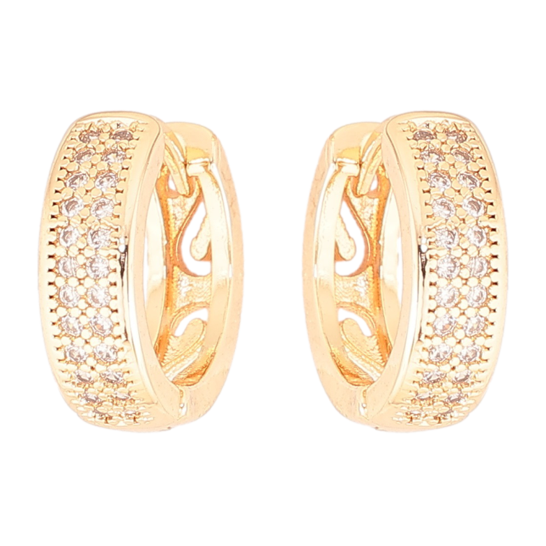 Сережки Xuping M&L Колір 18K колечка «Інкрустація цирконієм» фото №1 Сережки Xuping M&L Колір 18K колечка «Інкрустація цирконієм» фото №1