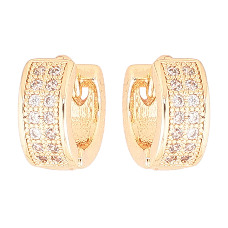 Сережки Xuping M&L Колір 18K колечка «Інкрустація цирконієм» фото №7 Сережки Xuping M&L Колір 18K колечка «Інкрустація цирконієм» фото №7